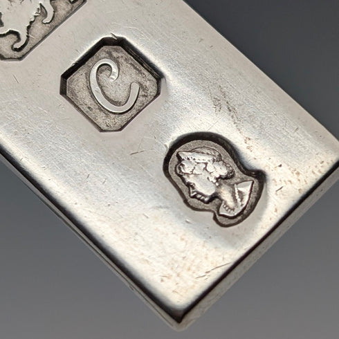 1977 British Sterling Silver Jubilee Ingot Pendant & Sterling Silver Chain, 40g, Troika Designs